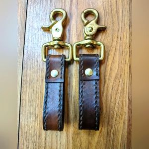Lot of 2 Leather keychains
